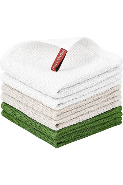 Nialnant 6 Pack Kitchen Towels and Dishcloths Sets,100% Cotton Soft Absorbent...