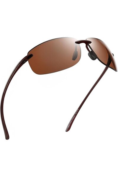 JIM HALO Sport Sunglasses for Men Women TR90 Rimless Frame for Running Fishin...