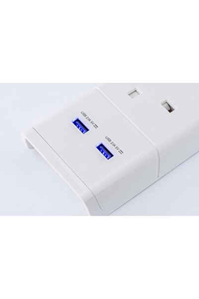 Alfanar مقبس كهربائي بـ 8 منافذ، منفذان USB للشحن السريع (نوع "A" 18 واط ونوع...