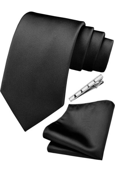 GENERAL 'Branduce 3.15''8cm Men's Solid Color Necktie and Pocket Square Tie C...
