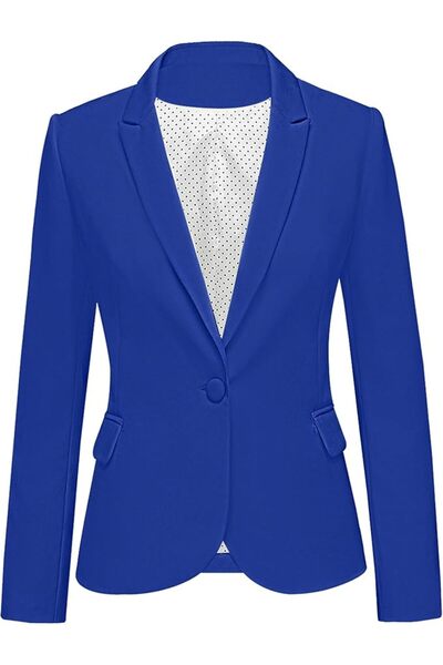 luvamia Women's Long Sleeve Formal Notch Lapel Button Down Blazer Pockets Jacket