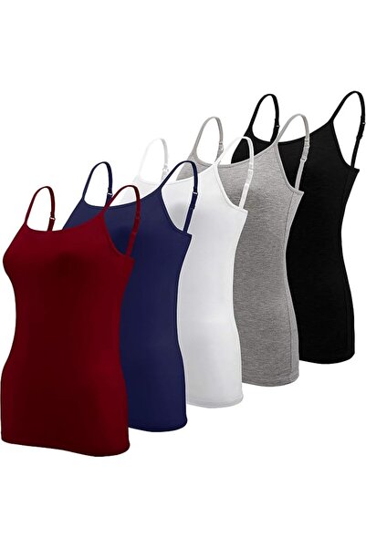 BQTQ 5 Pcs Women's Camisole Vest Tops Spaghetti Strap Undershirts Camisoles |...