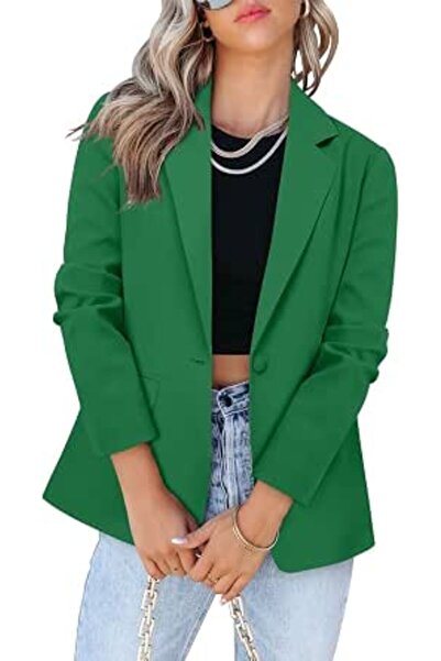 Crazyflie CRAZY GRID Womens Casual Blazer Jacket Long Sleeve Open Front Work ...