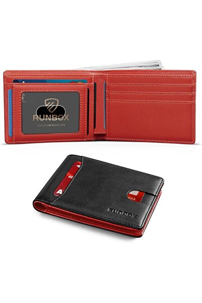 Runbox Mens Slim Wallet with Money Clip RFID Blocking Front Pocket Bifold Min...