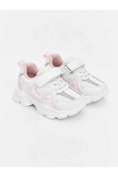LC Waikiki Lace-Up and Velcro Baby Girl Sneakers (S5)