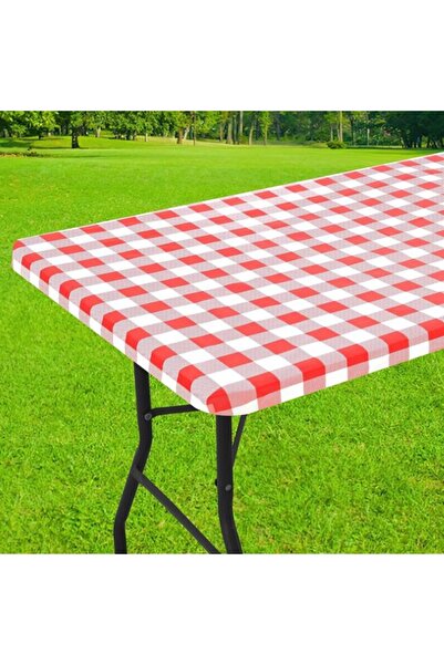 Generic Brand A rectangular picnic tablecloth, elastic, waterproof coated vin...
