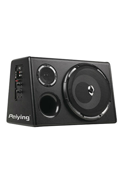 Peiying Subwoofer activ de 10 inch cu amplificator încorporat de 200W, Clasa ...
