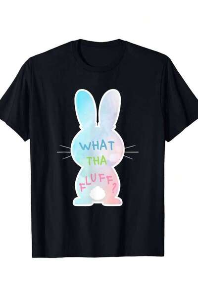 LİNA06 This Is A Funny T-Shirt With An Easter Bunny Design, Made Of High-Dens...