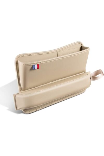JDLYEVER Car Seat Gap Storage Box, Leather Car Storage Box Seat Gap Storage B...