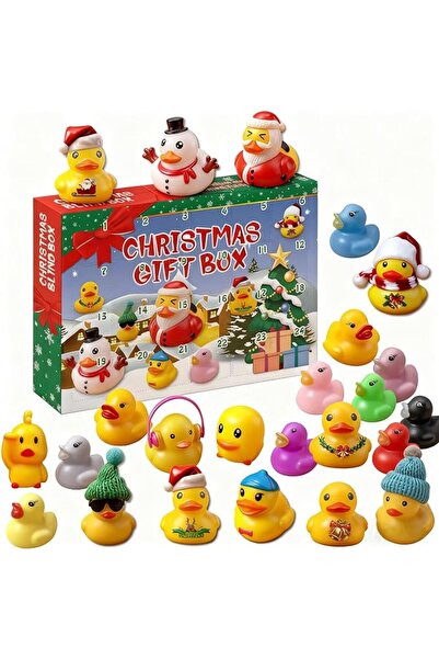Yoawllty 24pcs Rubber Duck Christmas Collection blind box kids toys Cute Bath...