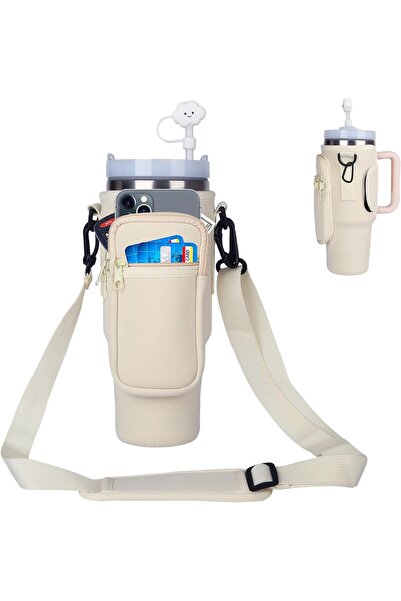 Arabest Water Bottle Carrier Bag,40oz Tumbler Holder with Handle,Insulated,Ad...