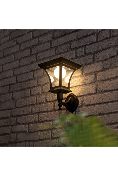 Alista Home Lampă solară de perete cu LED, 8 LED-uri, alb cald, 21x21 cm, pen...