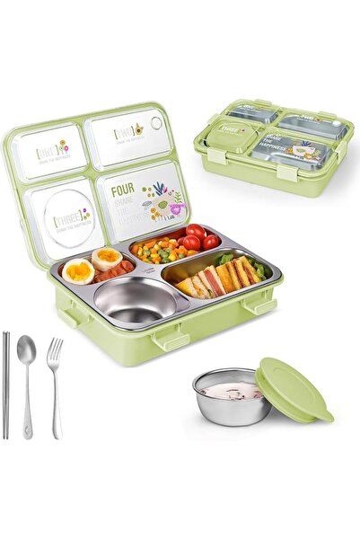 GENERAL Mylindde Bento Box, Stainless Steel Double Layer Lunch Box, Leakproof...