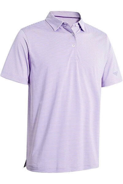 M MAELREG Men's Golf Polo Shirts Short Sleeve Striped Performance Moisture Wi...