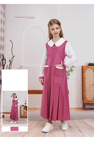 al amora Pink Primary School Uniform with One White Sleeve.