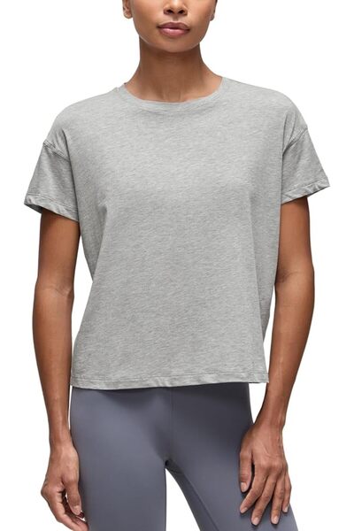 CRZ YOGA Pima Cotton Short Sleeve Workout Tops for Women Loose Basic T-Shirts...