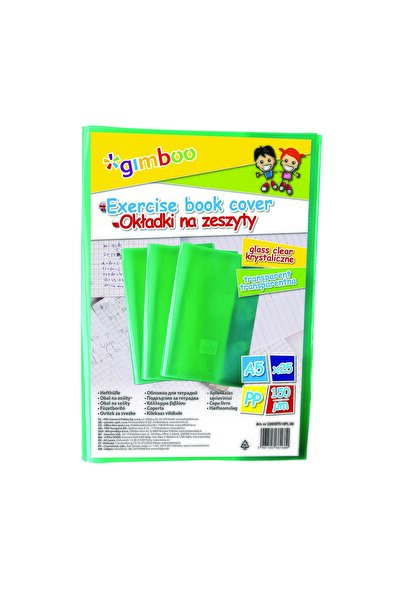 MC Micostore Coperta plastic Gimboo A5 cristal 150 microni verde