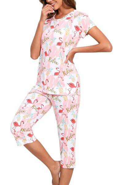GENERAL PNAEONG Women’s Pajama Set - Sleepwear Tops with Capri Pants Casual a...