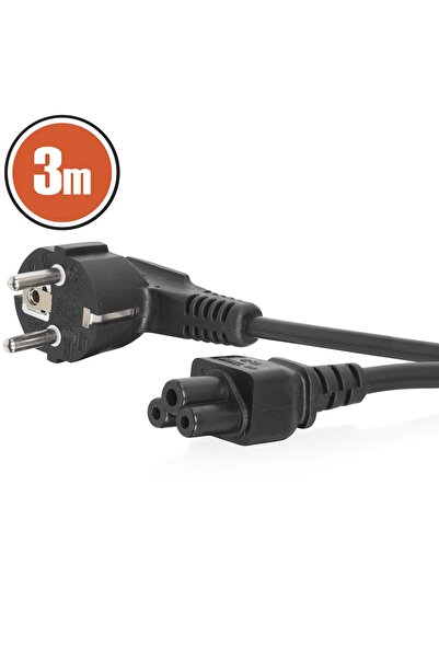 Alista Home Cablu de alimentare laptop IEC C5 la Schuko 90 de grade ° 3m, 16A...