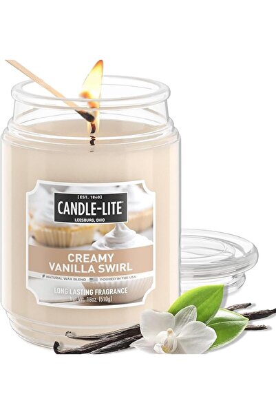 Candle-Lite عطر الكرز الأسود العطري، عبوة واحدة سعة 18 أونصة. شمعة عطرية بفتي...