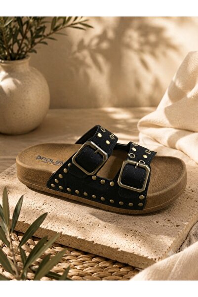 Dadak's Double Buckle Staple-Detail Soft Orthopedic Daily Slippers