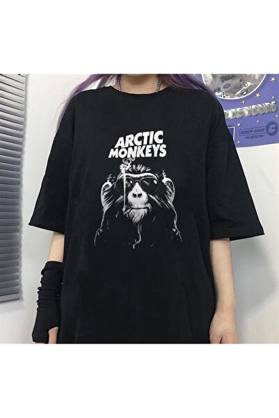 DEEFWEAR ΜΙΝΓΚΑΛΟΝΤΟΝ Ροκ Σειρά Arctic Monkey's Μαύρο Unisex Oversize T-shirt