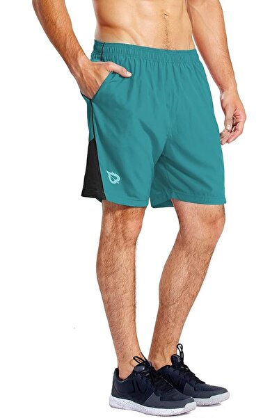 BALEAF Men's 7" Running Shorts with Mesh Liner Zipper Pocket for Athletic Wor...