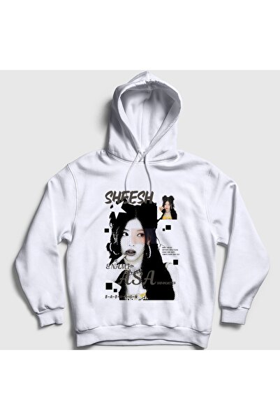 Presmono Unisex White Enami Asa Sheesh K-Pop Babymonster Hooded Sweatshirt 61...