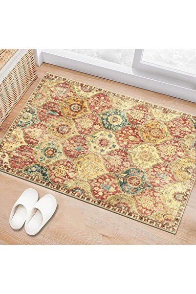 PYEBE Indoor Door Mat Retro Floor Mat, Non Slip Washable Doormat Quickly Abso...