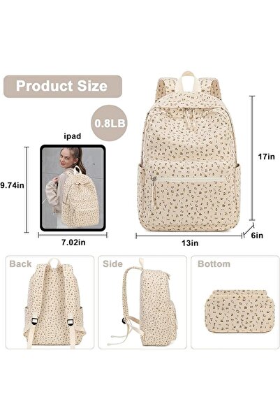BTOOP School Backpack for Teens Large Corduroy Bookbag Lightweight Girls Boys...