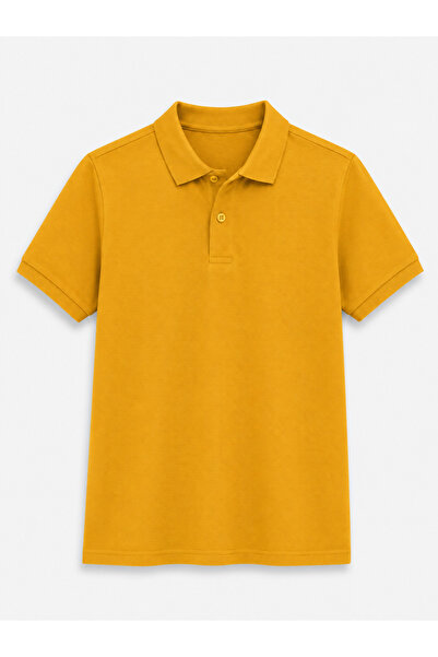 ROZELT Mustard Short Sleeve Polo Collar Lakos School T-Shirt R.O.Z.O.Ku.Lt.E....