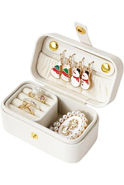 Tazweeq PU Leather Travel Jewellery Box, Mini Jewellery Organizer, Portable M...