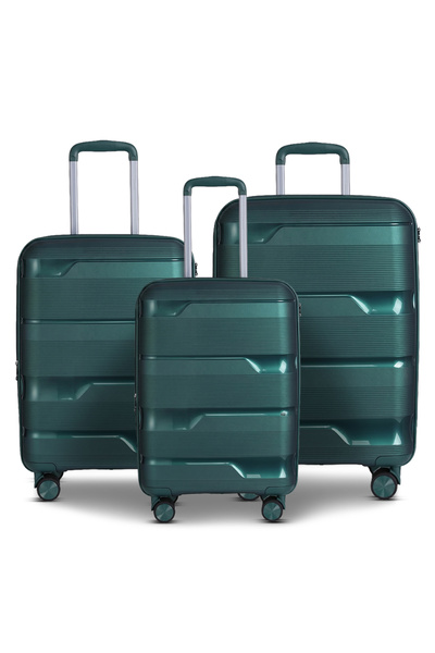 ZAAPPY Ozone Expandable PP 3PCS Set (20/24/28) Luggage, Hard Shell, Unbreakab...