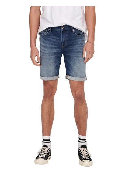 Only & Sons Ply Βερμούδα 22025141 - Dark Mid Blue - m