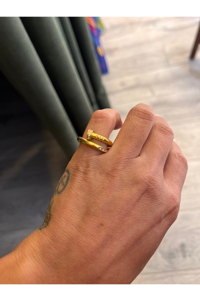 gozdeasutayaccessory Nail Model Pinky Ring Steel