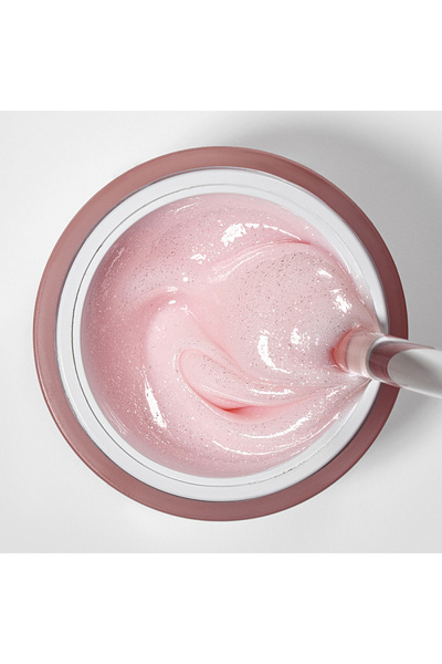 RUNAIL Gümüş Parıltılı Yarı Şeffaf Süt Pembe Expert Protez Tırnak Jeli Kamuflaj Shimmer UV Gel 50Gr.