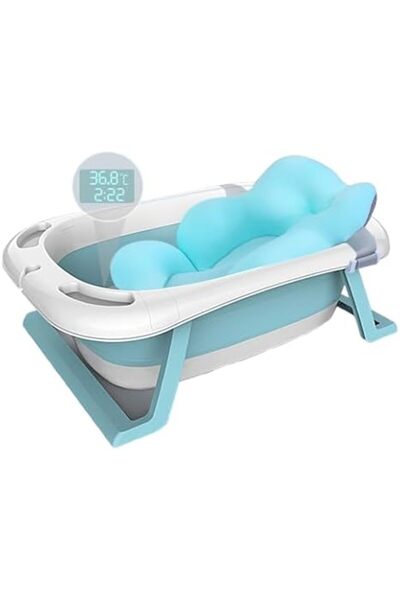 Generic Foldable Baby Bathtub with Infant Bath Mat – Space-Saving and Conveni...