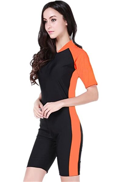 YEESAM ART YEESAM One Piece Swimsuit for Women Girls Short Sleeved Zip Front ...