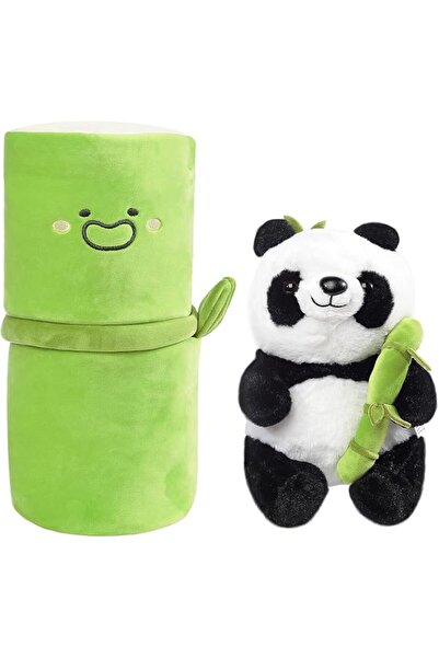 Tazweeq Panda Stuffed Animals, Panda Bamboo Plush Toy 11.8 Inch Bamboo Tube P...