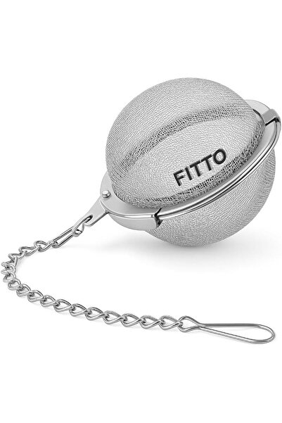 fitto مصفاة كرات شاي من فولاذ غير قابل للصدأ مقاس 53 ملم لأوراق الشاي السائبة...