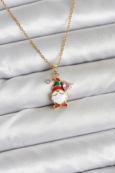 SORA GROUP 316L Steel Chain Gold Color Christmas Theme Women's Necklace
