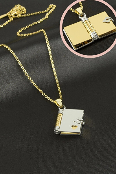 SORA GROUP Heart Notebook Steel Necklace