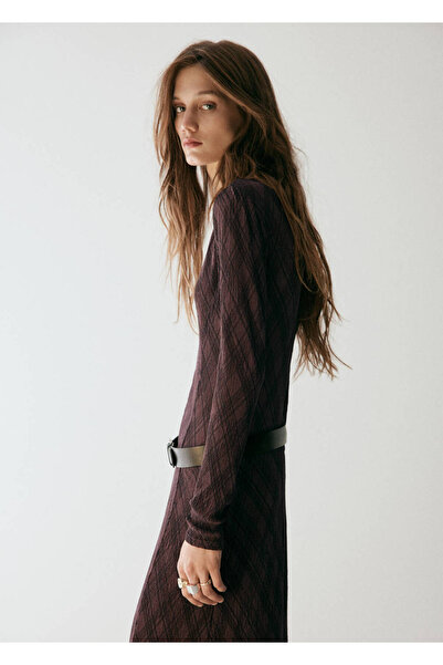 MANGO Woman Long-sleeve plaid dress