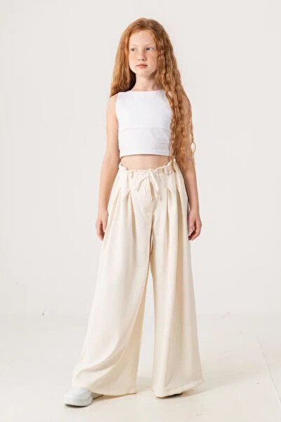 GİYİCEM TEKSTİL Girl's Wide Leg Linda Twill City Style Jeans 2587
