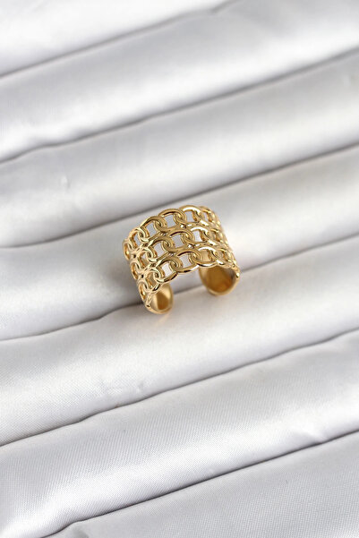 SORA GROUP 316L Steel Gold Color Chain Model Women's Ring