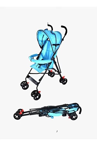 Toy Box Treasures Lightweight Foldable Baby Stroller, Blue, Compact Travel De...