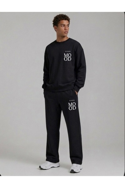 FUFLUNS Good Mood Men's Boru Paça Cycling Collar Bottom/Upper Track Suit Set