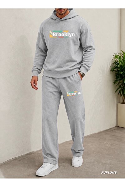 FUFLUNS Colorful Brooklyn Men's Hooded Tracksuit Set