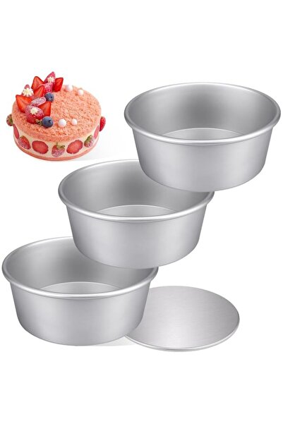 Generic 4 Inch Mini Round Cake Pans Set of 3, Non-Stick Leakproof Cheesecake ...