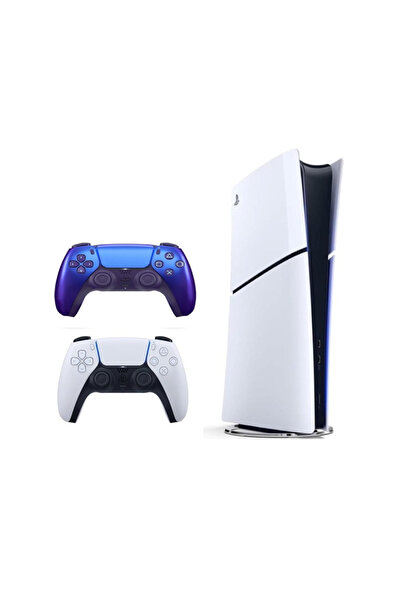 Sony Playstation 5 slim Dijital 825GB + 2. kol Dualsense Chroma indigo ( İtha...